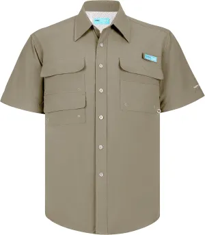 Men's UV UPF 50  Sun Protection Soild Waterproof Breathable Fast Dry SPF Hiking Fishing Short Sleeve Shirt