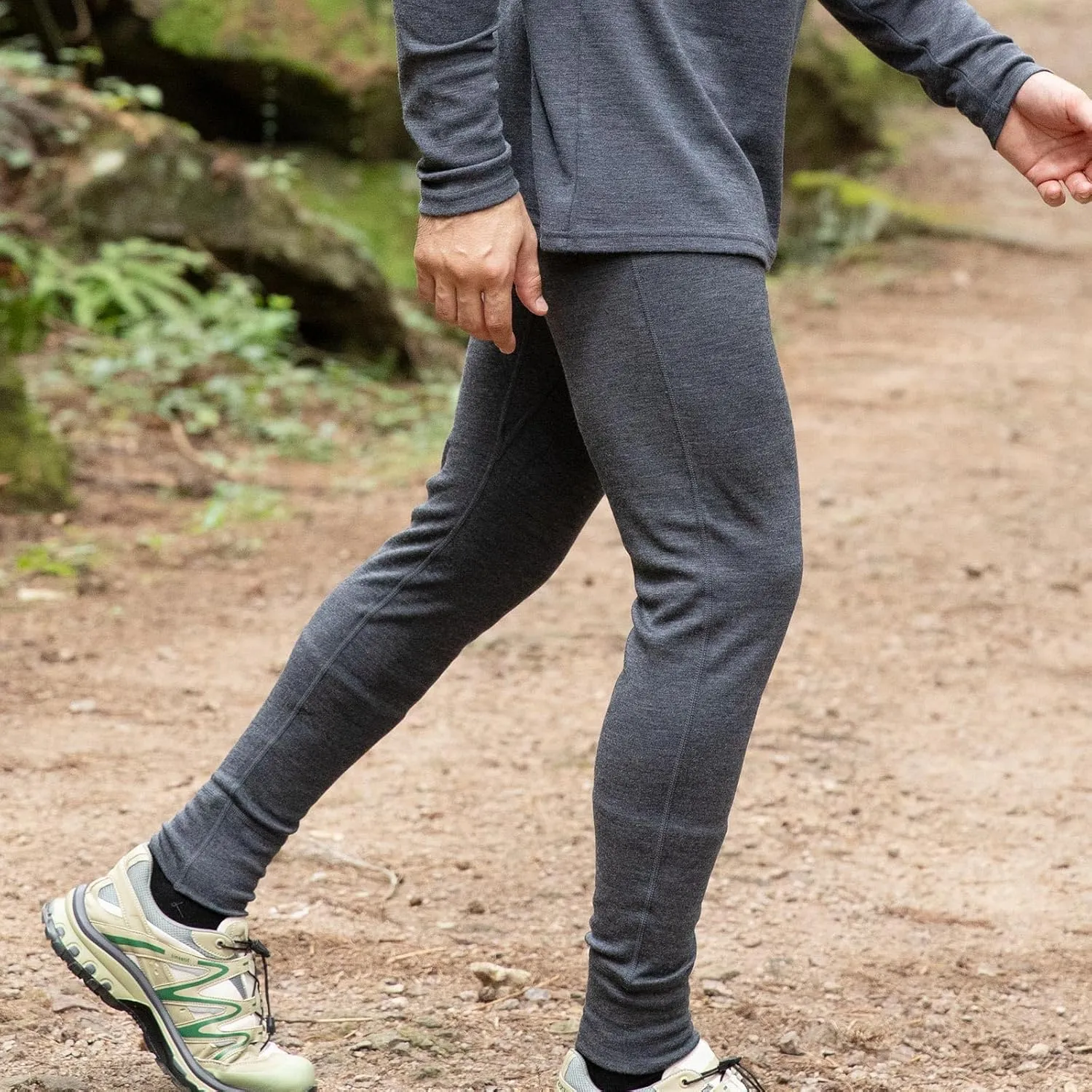 Merino Protect 100% Merino Wool Base Layer Men Thermal Long Underwear Soft Long Johns for Hunting Hiking