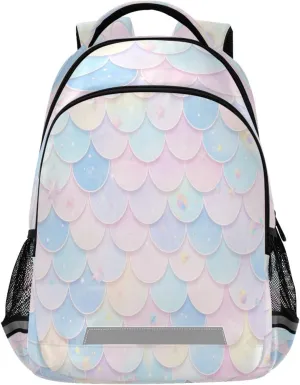 Mermaid Scales Design Waterproof Backpack - Casual Outdoor Sports Daypack with Ergonomic Shoulder Straps#556