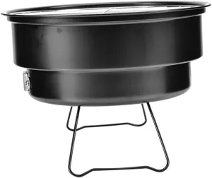Mikikit Round Grill Stove Portable Barbecue Grill High-class Stainless Steel Easy to Clean for Camping