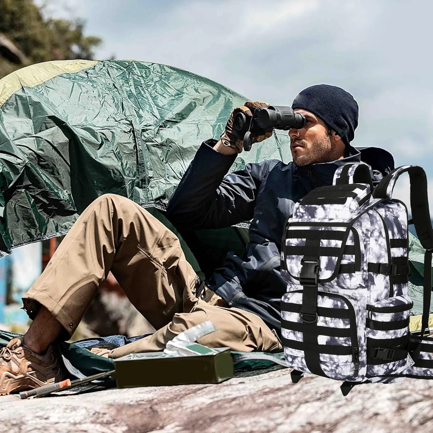Military Tactical Backpack Waterproof Outdoor Hunting Backpack Large Capacity Hunting Day Pack