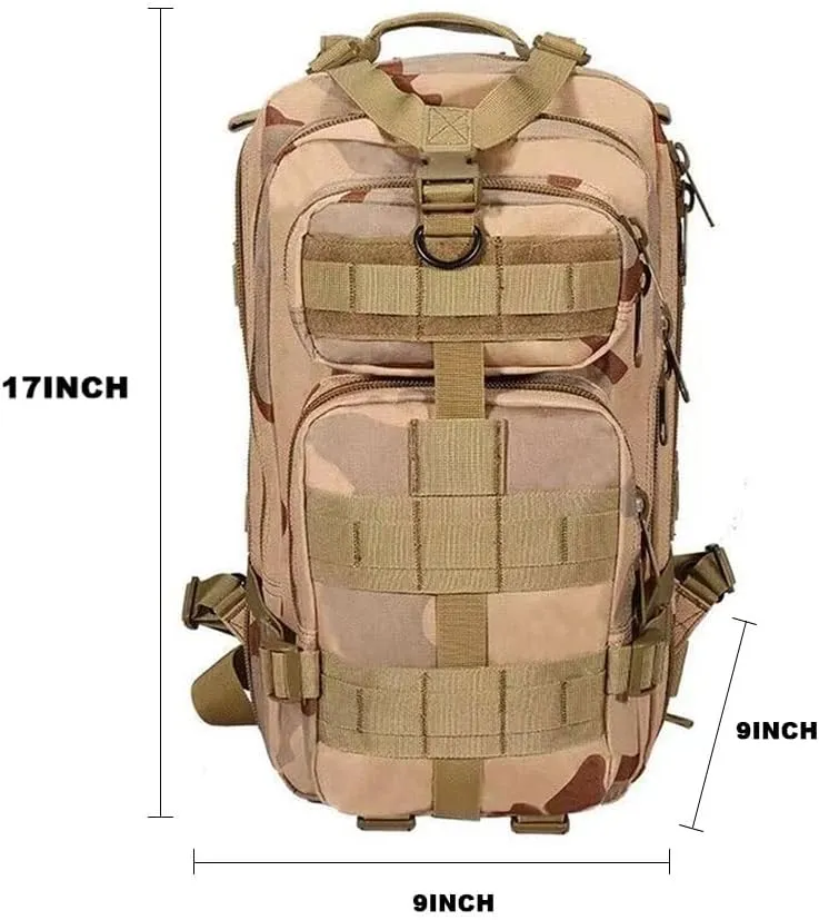 Military Tactical Camo Backpack for Men 40L Large Waterproof Camo Backpack for Hunting Tactical Travel Backpack (Desert Camo N1)