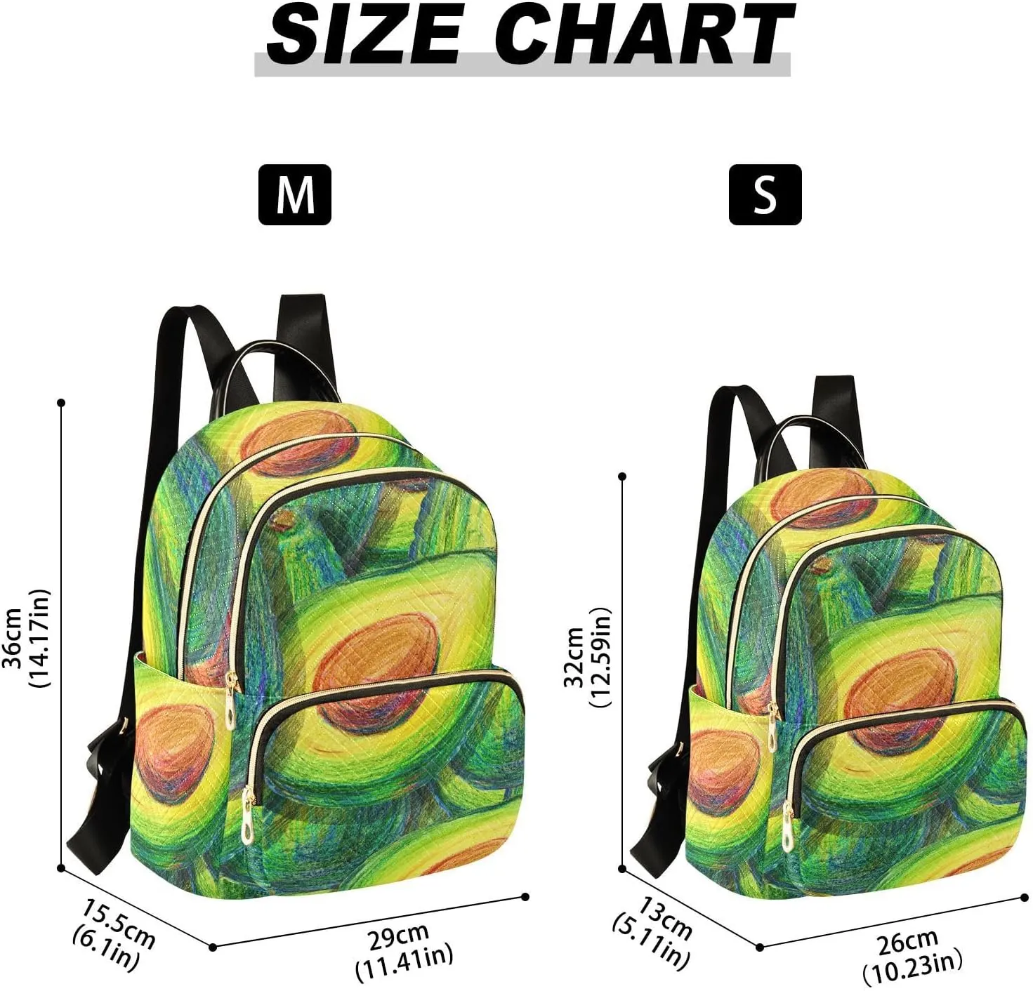 Mini Backpack Quilted Purse for Womens Small Backpack Daypack Avocado Print for Travel Daily Outing,Multi2