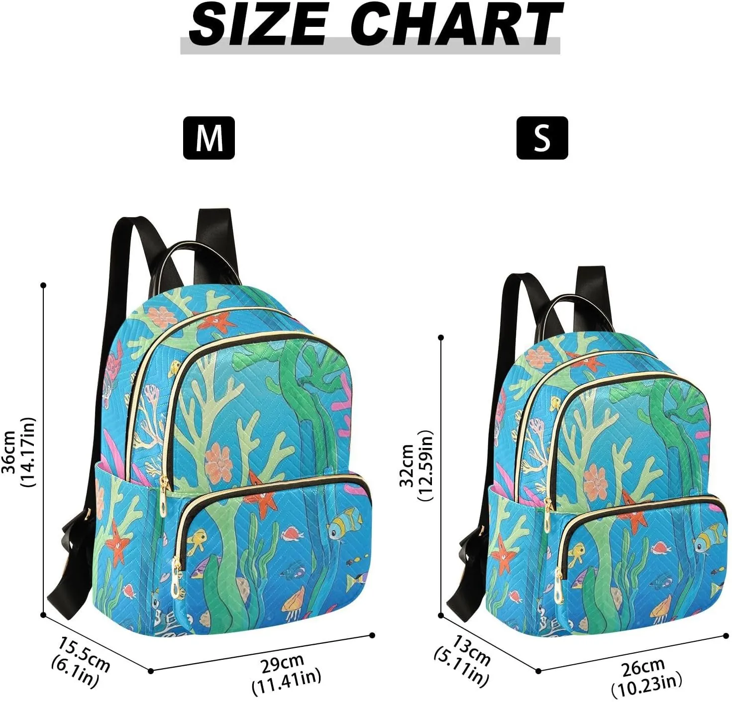Mini Backpack Quilted Purse for Womens Small Backpack Daypack Coral Design for Travel Daily Work,Multi10