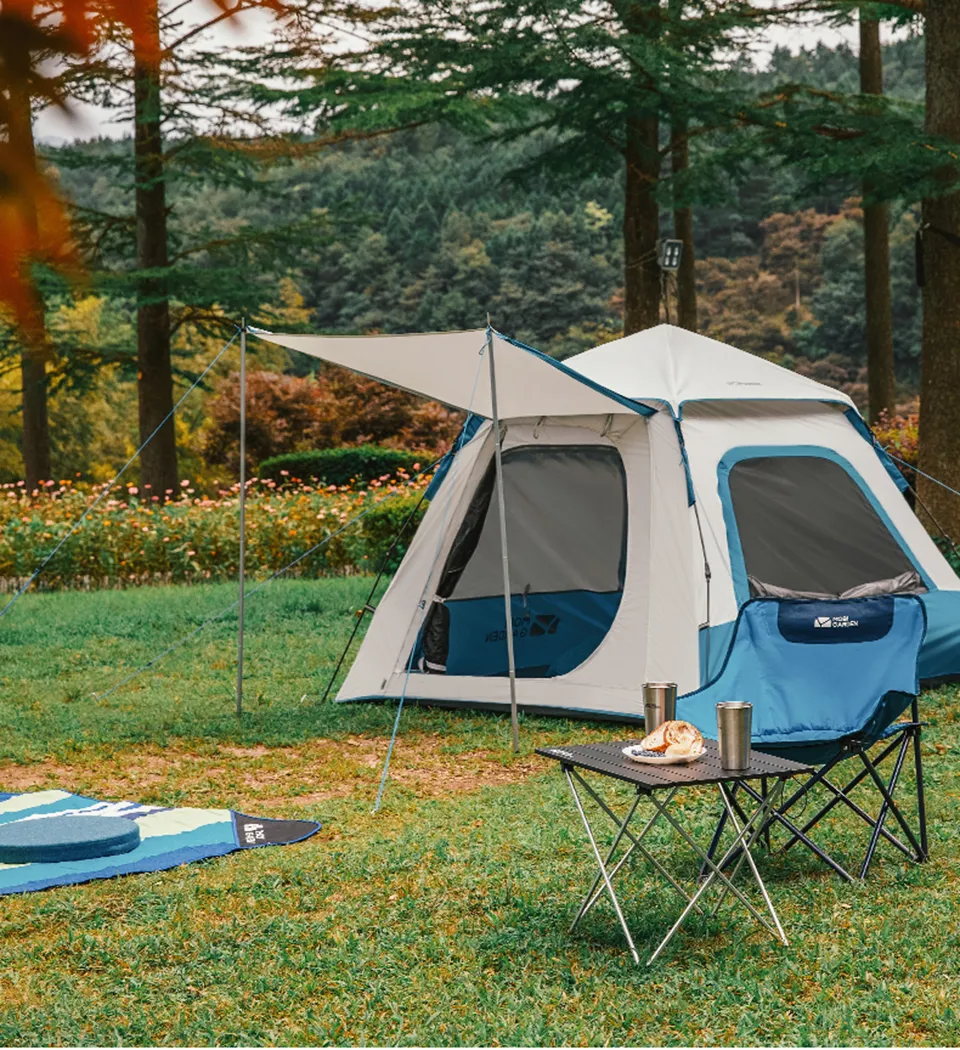 Mobi Garden Ling Dong 180 Space 4 person tent - Sky Blue
