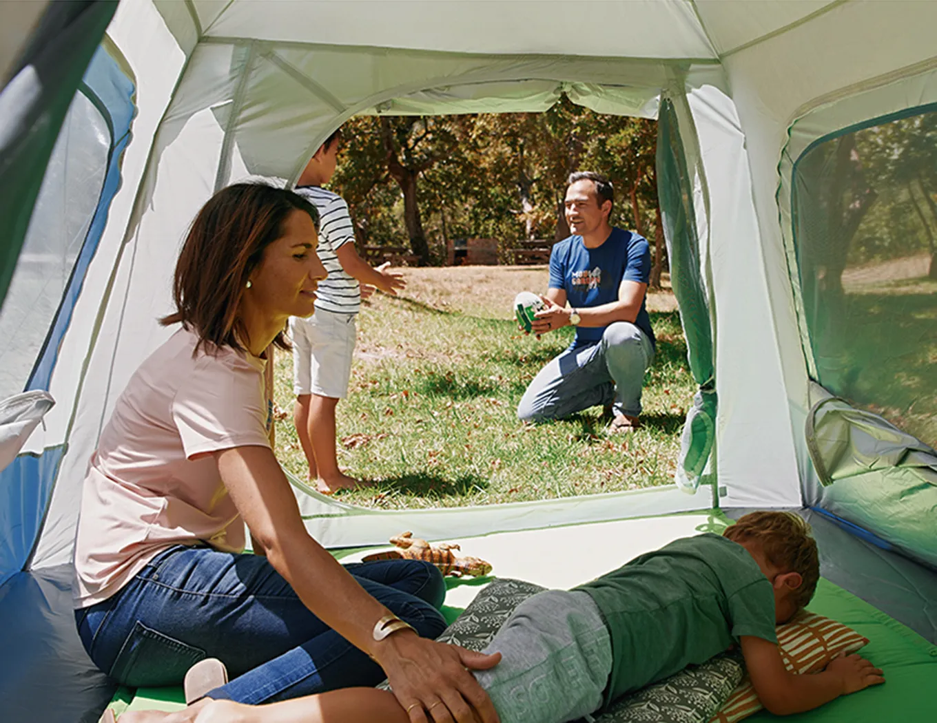 Mobi Garden Ling Dong 180 Space 4 person tent - Sky Blue