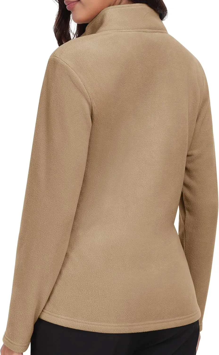 MoFiz Women's 1/4 Zip Polar Fleece Pullover Long Sleeve Soft Lightweight Warm Winter Jacket Top