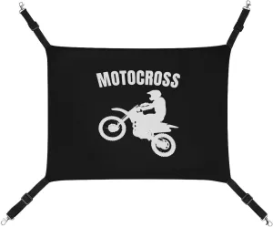 Motocross Cat Hanging Hammock Soft Breathable Pet Cage Dog Hammock with Adjustable Straps and Metal Hooks
