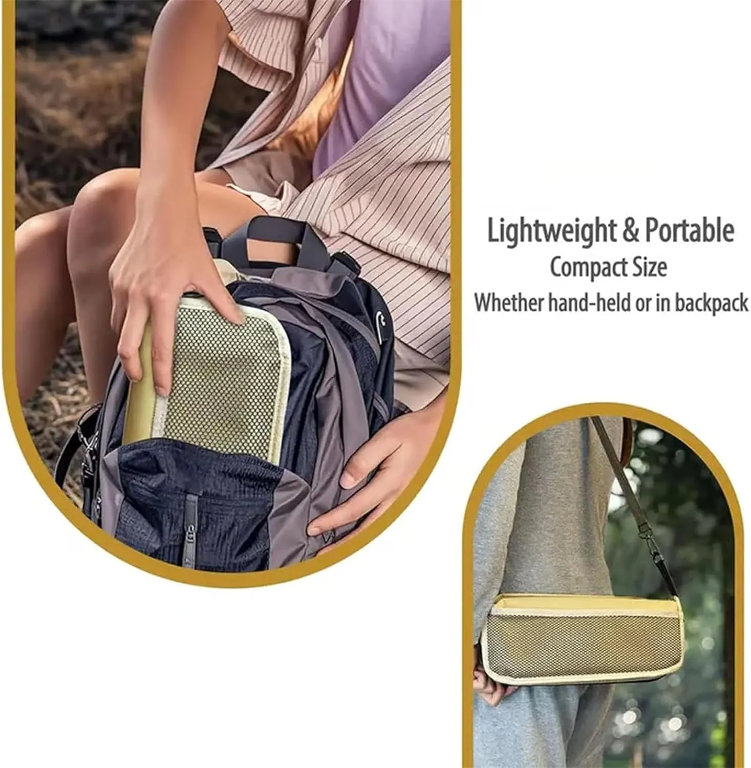 Mountaineering and Hiking Portable Stool, Ultra-Light Folding Stool Hold up to 265 LBS, Backpack Folding Stool for Travel Camping Outdoor,Green,L