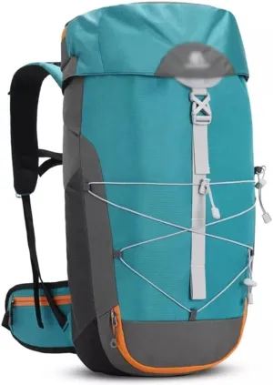 Mountaineering Backpack Rucksack 40L Outdoor Sports Bag Travel Backpack Ladies Hiking Bag Men(Argento)
