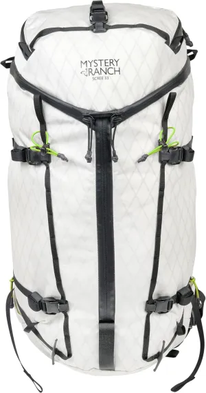 Mystery Ranch Scree 33 Backpack - Technical Hiking Daypack, White/Limeade, S