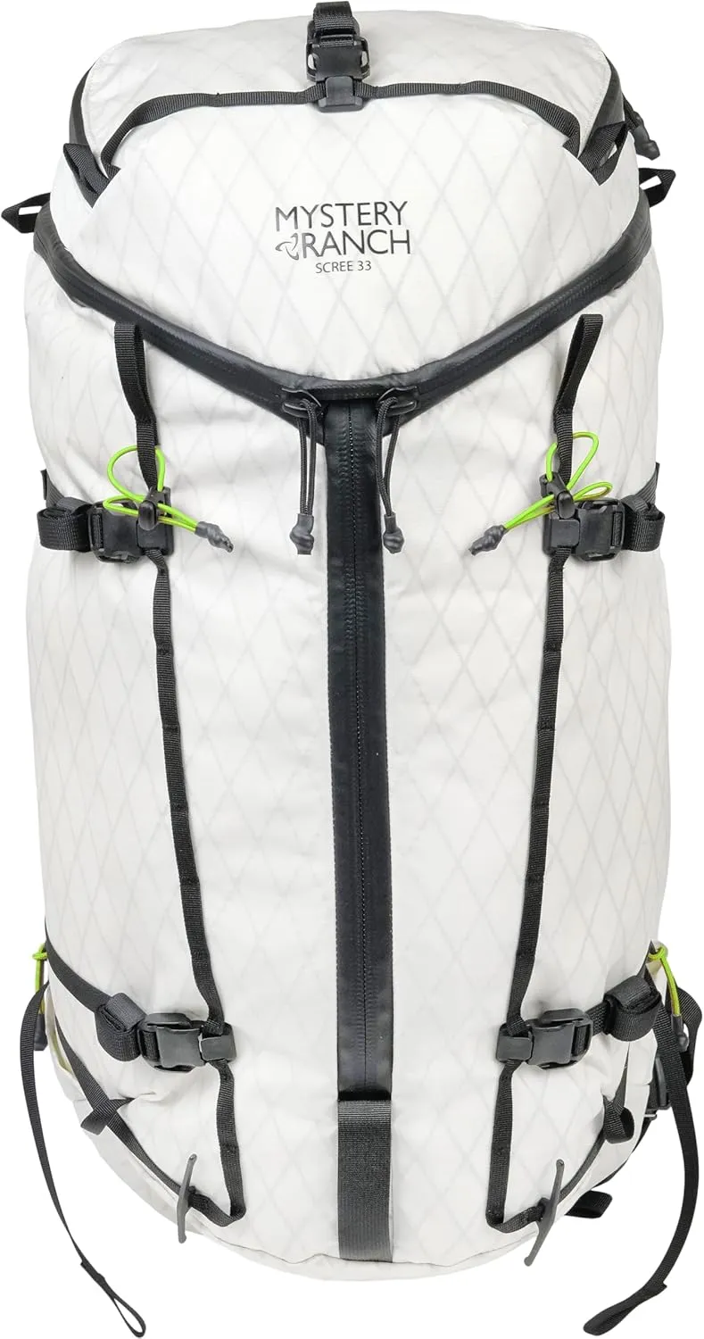 Mystery Ranch Scree 33 Backpack - Technical Hiking Daypack, White/Limeade, S
