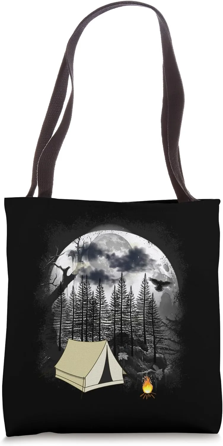 Mystical Nature Forest Camping Tent Holiday Nature Lovers Camping Tote Bag