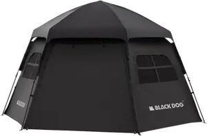 Naturehike Blackdog Large Hexagonal Automatic Camping Tent, Instant Setup Waterproof Outdoor Family Tent,Portable Backpacking Shelter with Mesh Windows for Camping