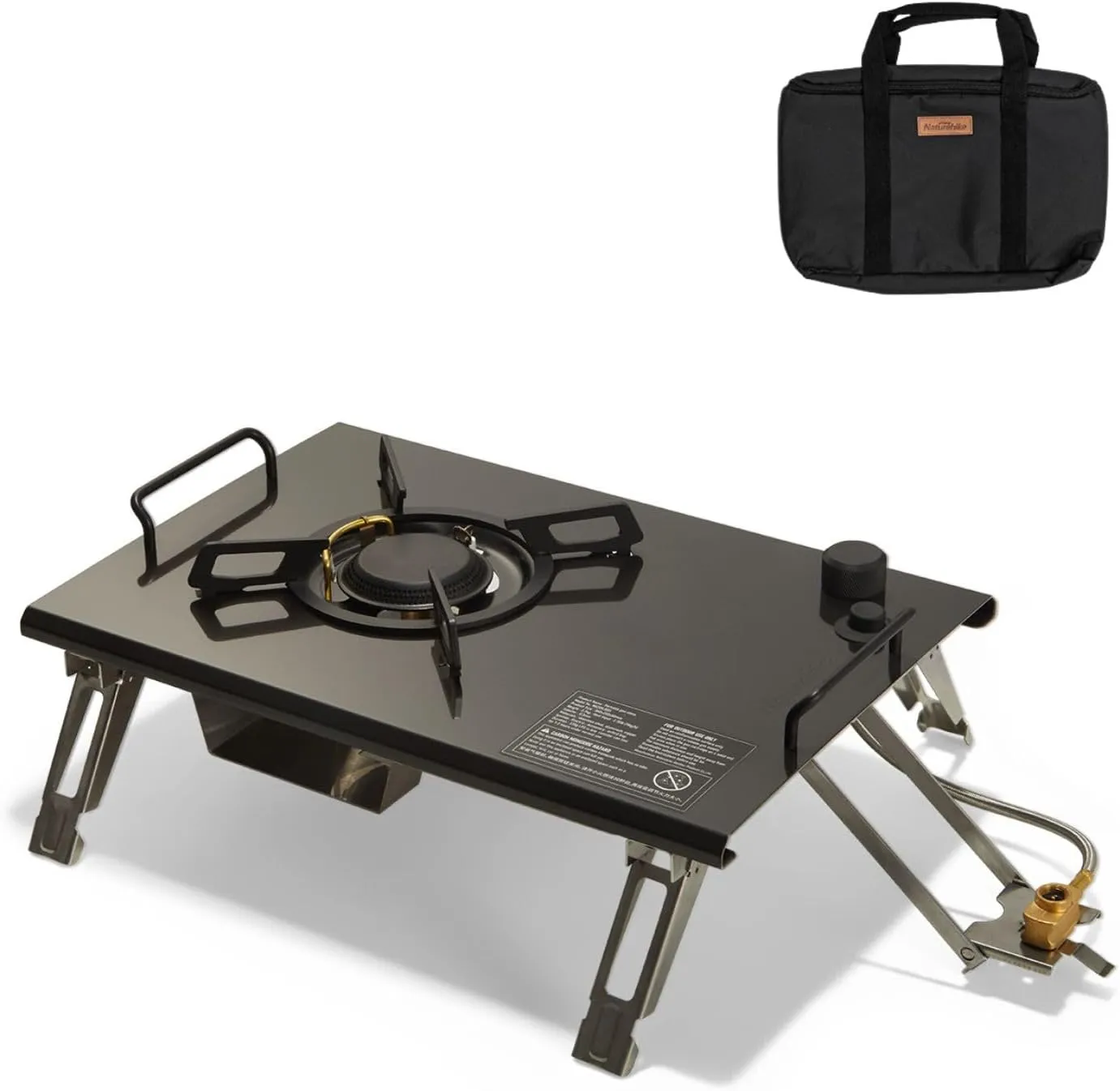 Naturehike Camping Stove, Stove with Adjustable Burners, Portable, Perfect for Camping & Hiking, Emergency Cooking Stove, Single BurnerHigh power, boil 1L of water in three minutes and 20 seconds