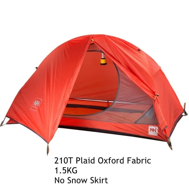 Naturehike Tentn Ultralight 1 Person Double Layers Aluminum Rod Hiking Tent 4 Season With Camping Mat