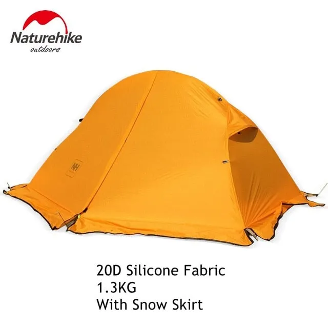 Naturehike Tentn Ultralight 1 Person Double Layers Aluminum Rod Hiking Tent 4 Season With Camping Mat
