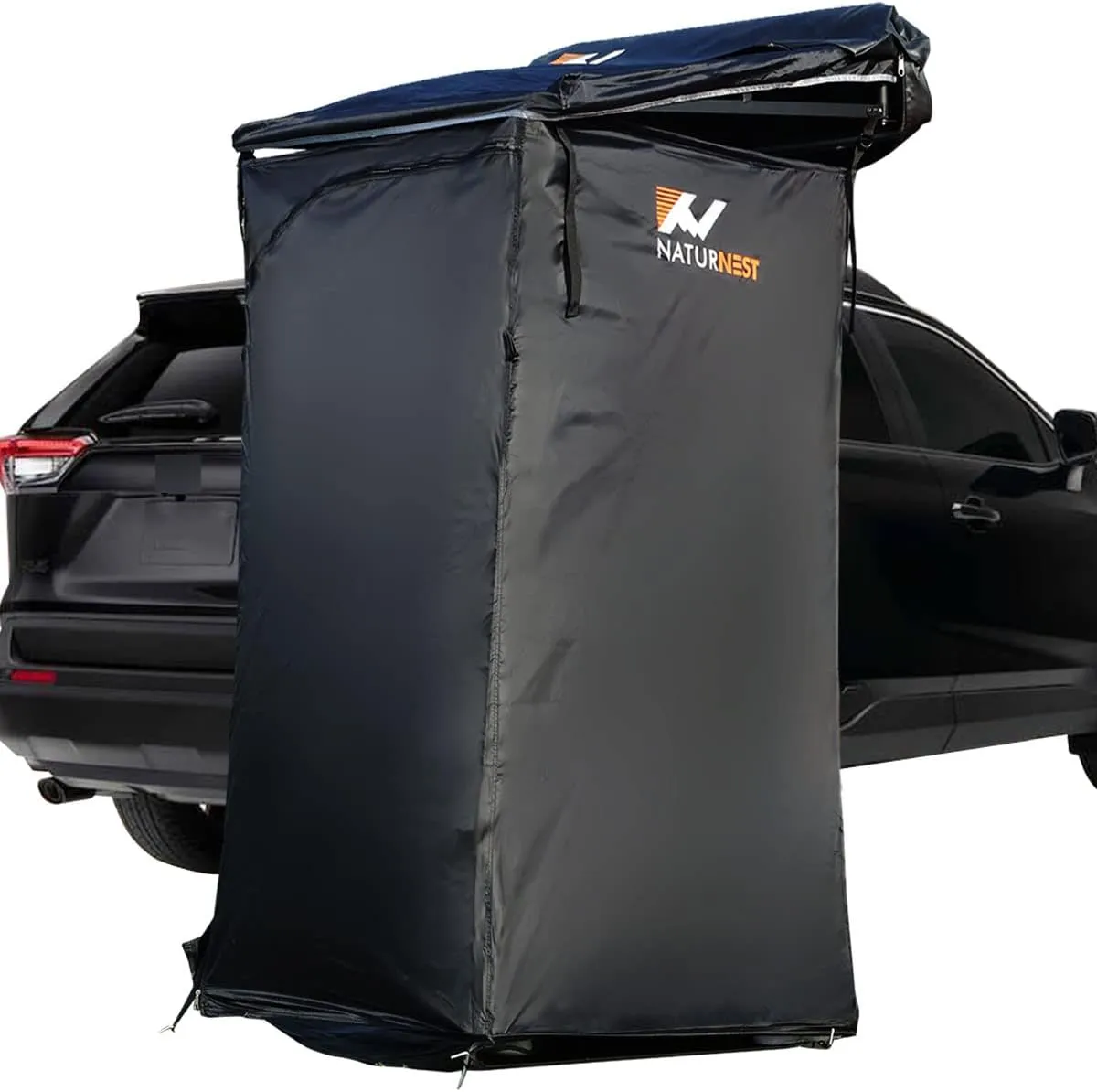 Naturnest Shower Tent with Roof and Floor mat, Overland Shower Awning, Bathroom Tent for SUV Car Camping Shower Tent, Portable Shower Tent Toilet Camping Privacy Shelters, Car Side Shower Room