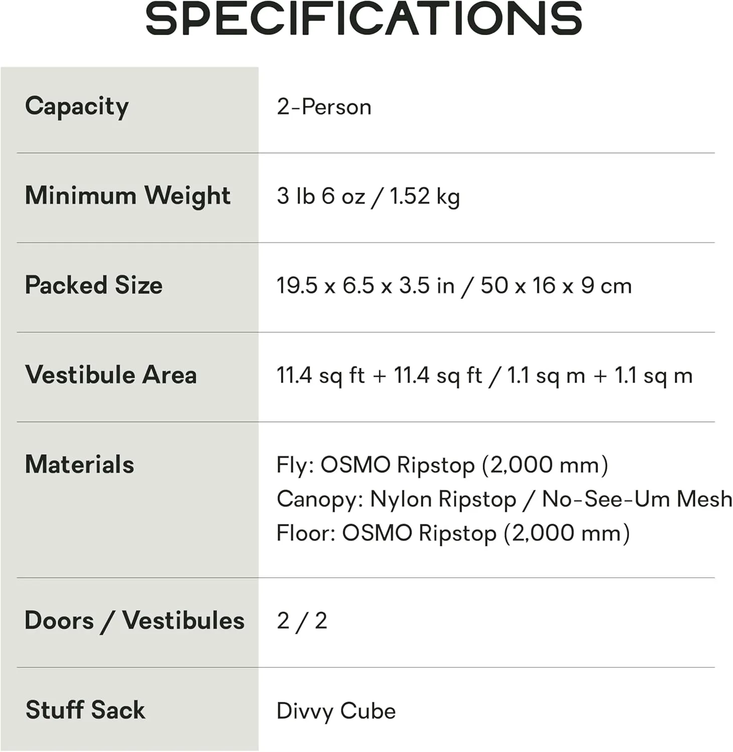 NEMO Equipment Dagger OSMO Lightweight Backpacking Tent