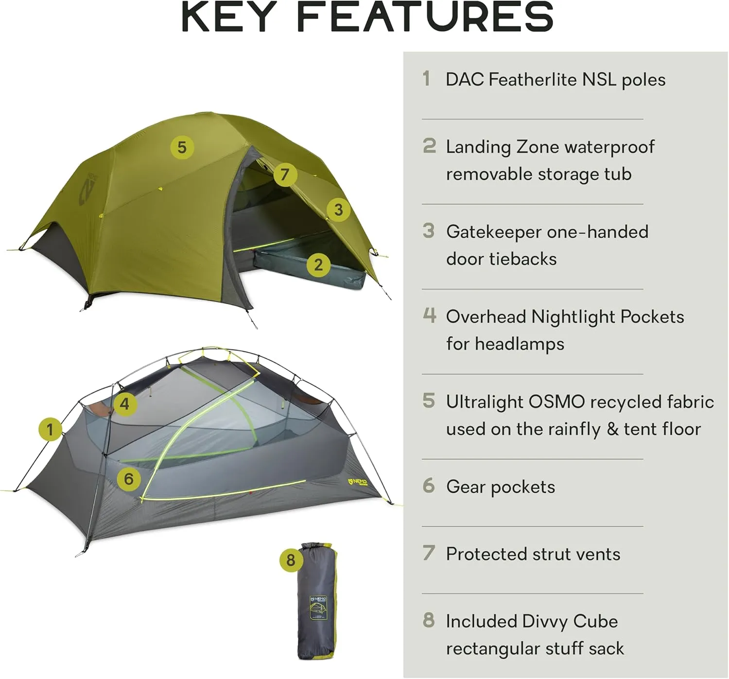 NEMO Equipment Dagger OSMO Lightweight Backpacking Tent