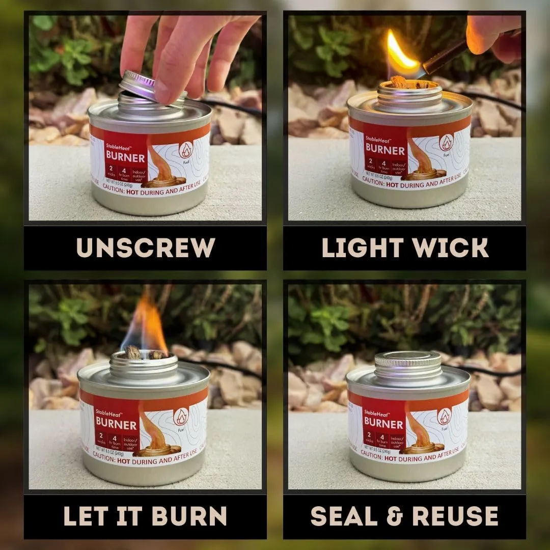 New & Improved! Emergency Cooking Fuel Premium Storage Set, 20  Year Shelf Life | Available in 4 Cans, 12 Cans, or 24 Can Packs