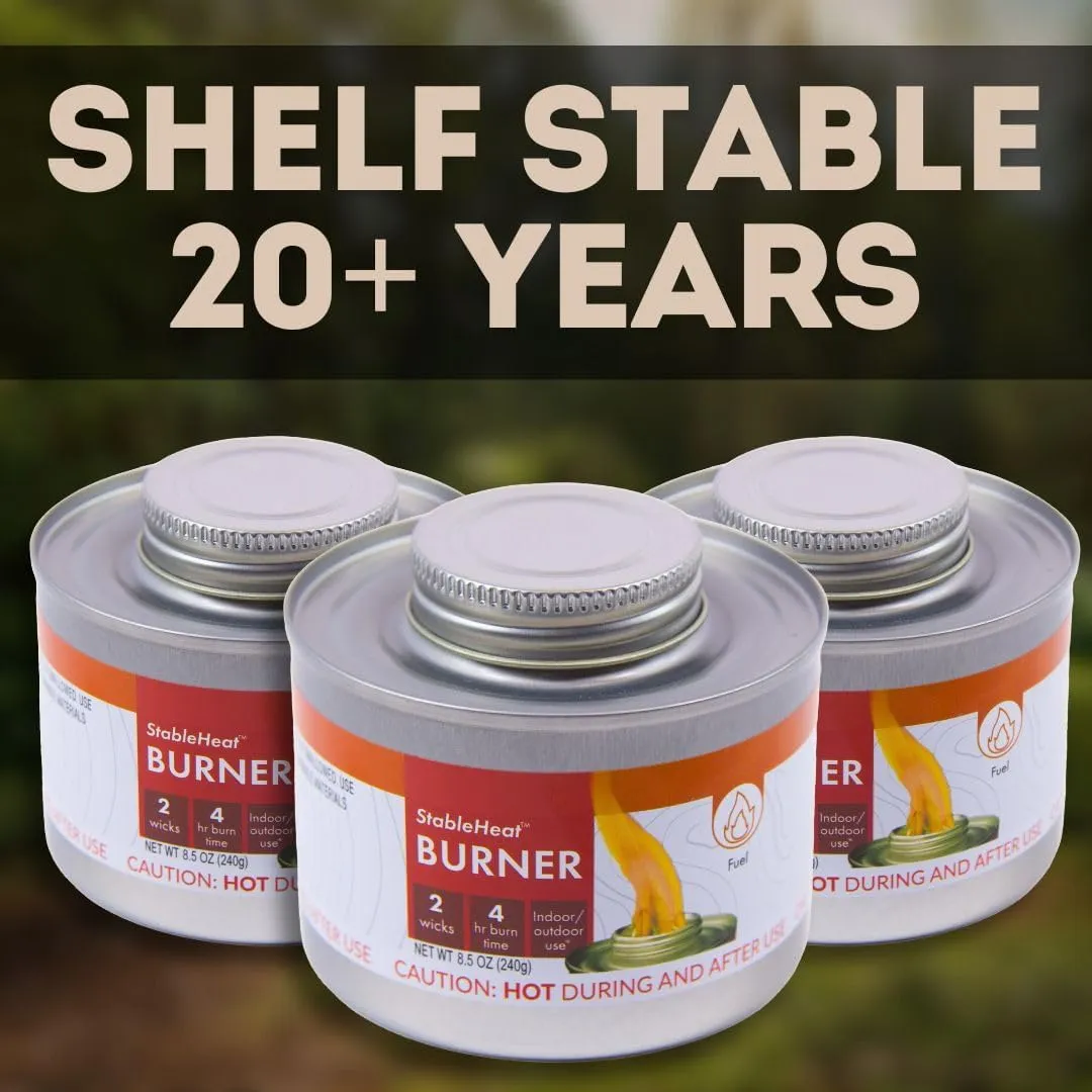 New & Improved! Emergency Cooking Fuel Premium Storage Set, 20  Year Shelf Life | Available in 4 Cans, 12 Cans, or 24 Can Packs