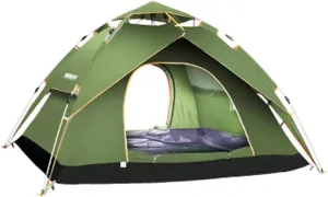 NIEH Automatic Tent,Family Thickened Rainproof Anti-UV Outdoor 3-4 People for Camping Picnic, Wilderness, Mountaineering, Cycling