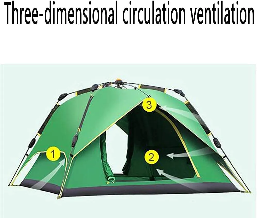 NIEH Beach Tent,Sun Shelter,3-4 People Outdoor Easy Set Up Camping Waterproof Hiking Double Layer Green 91x91inch