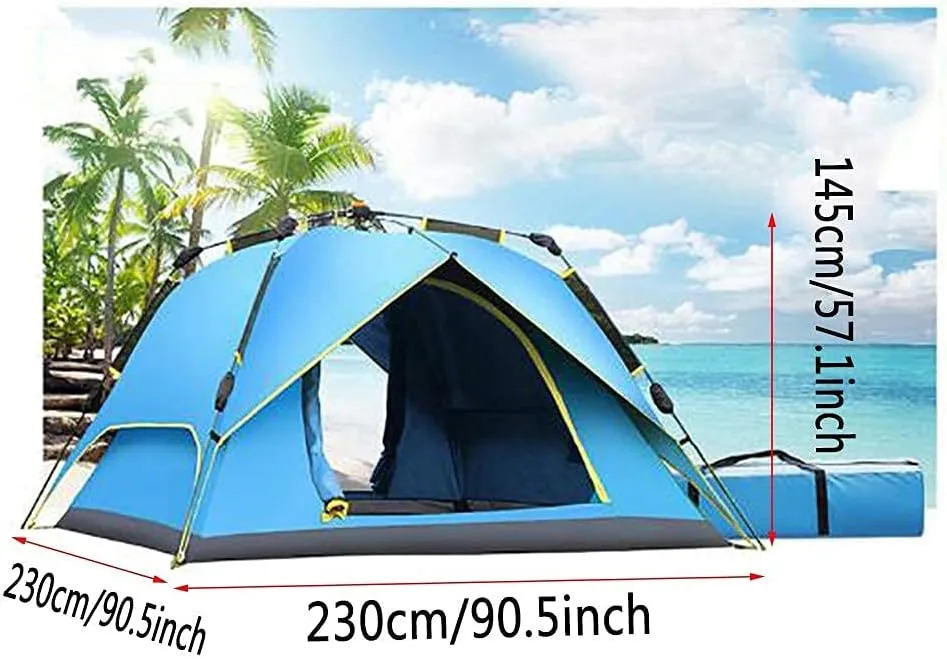 NIEH Beach Tent,Sun Shelter,3-4 People Outdoor Easy Set Up Camping Waterproof Hiking Double Layer Green 91x91inch