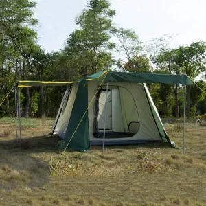 NIEH Outdoor Double Layer 3-4 People Square Top Automatic Camping Family Tent Thicken Waterproof Anti-UV