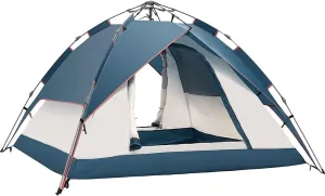 NIEH Pop Up Tent 3-4 Person Waterproof Camping Dome Tent Instant Automatic Easy Set Up Lightweight for Hiking Outdoor Holiday Travel