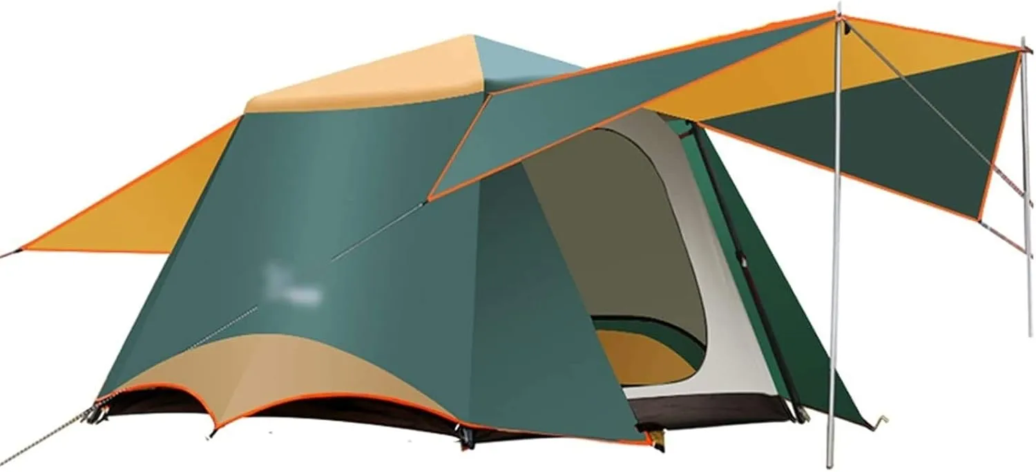 NIEH Tent 3-6 Persons Double Layer 2 Hall 1 Rooms Large Outdoor Family Party Tents Big Space Waterproof Anti-UV Camping Tent Outdoor