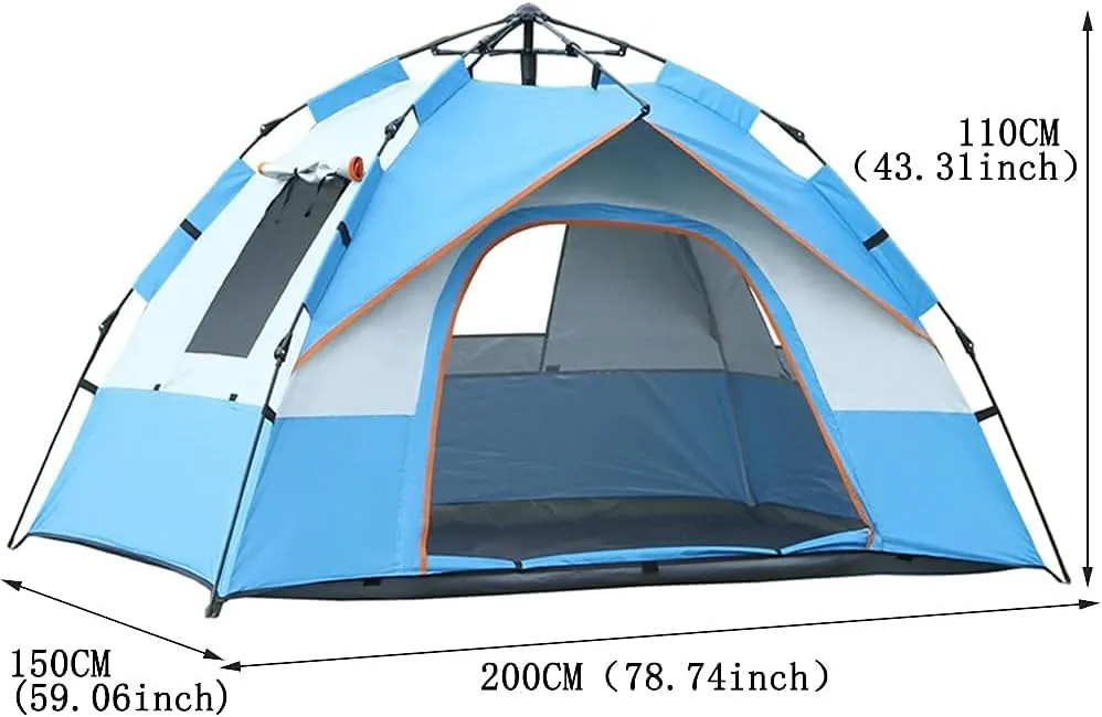 NIEH Tents Dome Frame Pop-Up Outdoor Camping Thickened Rainproof 2-3 People Automatic Field Sunscreen Camping Picnic Ultra-Lightweight Equipment Pop Up
