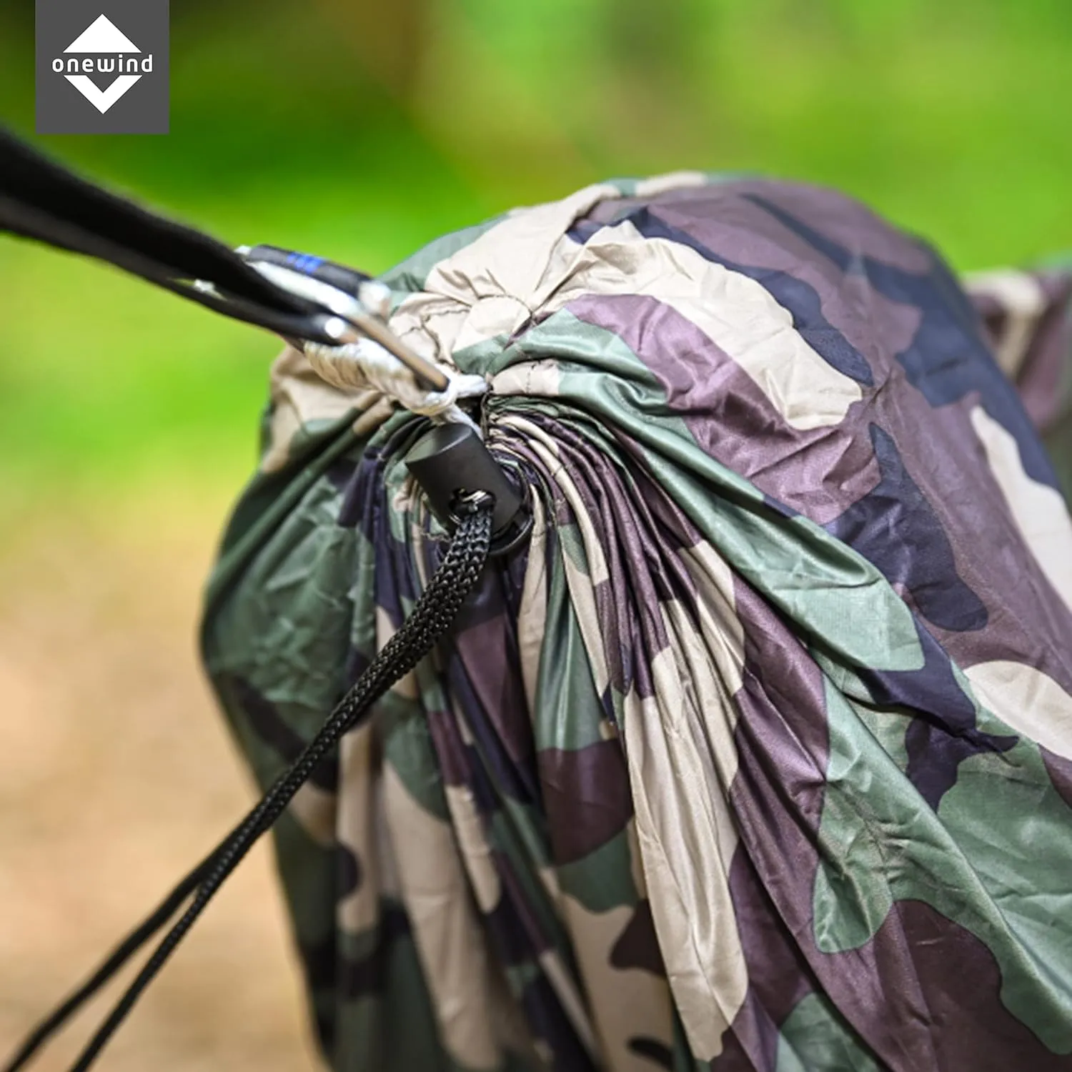 Onewind Premium Hammock Wind Sock, Hammock end Wind Block, Lightweight and Wind-Resistant Underquilt Protector for Winter and Cold Weather Protection, Backpacking, Camouflage