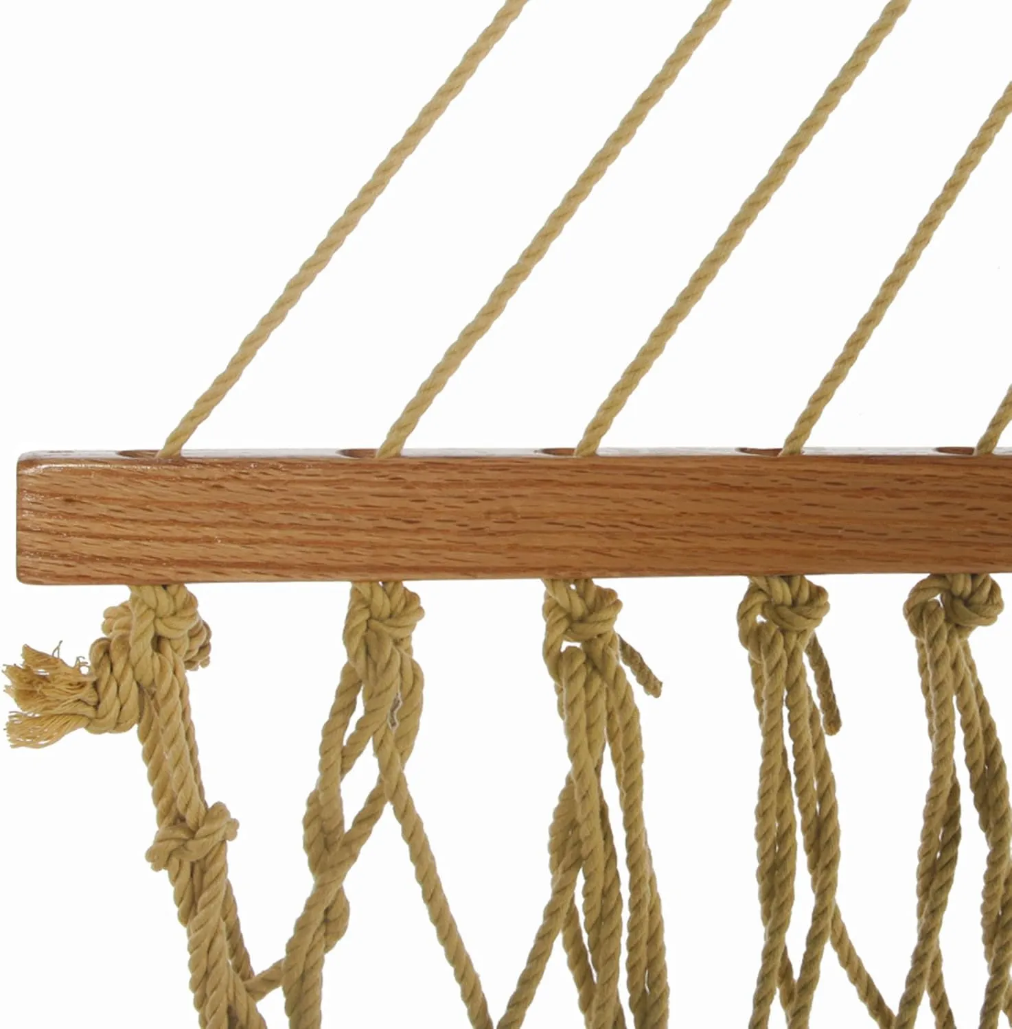 Original Pawleys Island 13DCTAN Large Tan DURACORD Rope Hammock with Free Extension Chains & Tree Hooks, Handcrafted in The USA, Accommodates 2 People, 450 LB Weight Capacity, 13 ft. x 55 in.