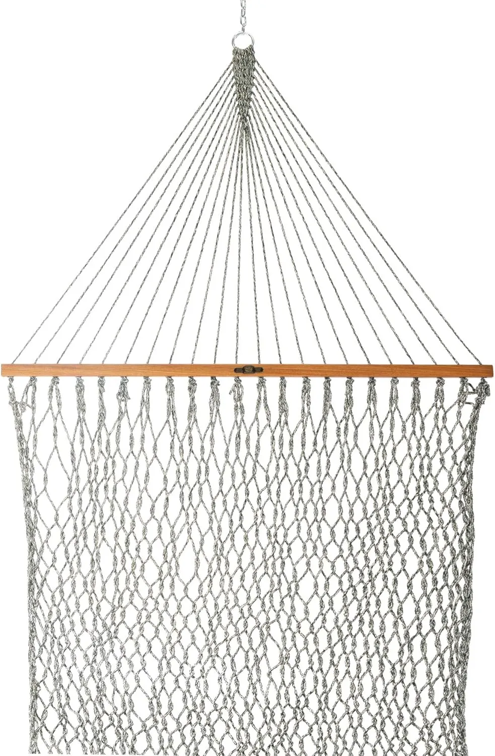 Original Pawleys Island Large Green Oatmeal Heirloom Tweed DURACORD® Rope Hammock with Extension Chains & Tree Hooks, Handcrafted in The USA, 450 LB Weight Capacity, 13 ft. x 55 in.