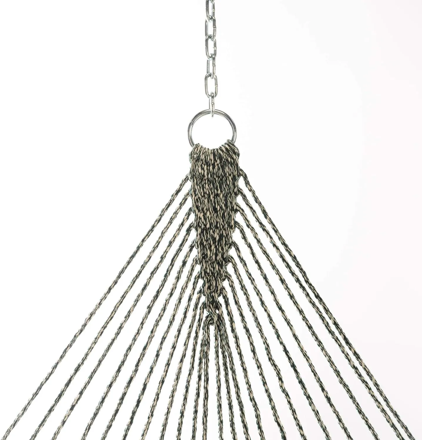 Original Pawleys Island Large Green Oatmeal Heirloom Tweed DURACORD® Rope Hammock with Extension Chains & Tree Hooks, Handcrafted in The USA, 450 LB Weight Capacity, 13 ft. x 55 in.