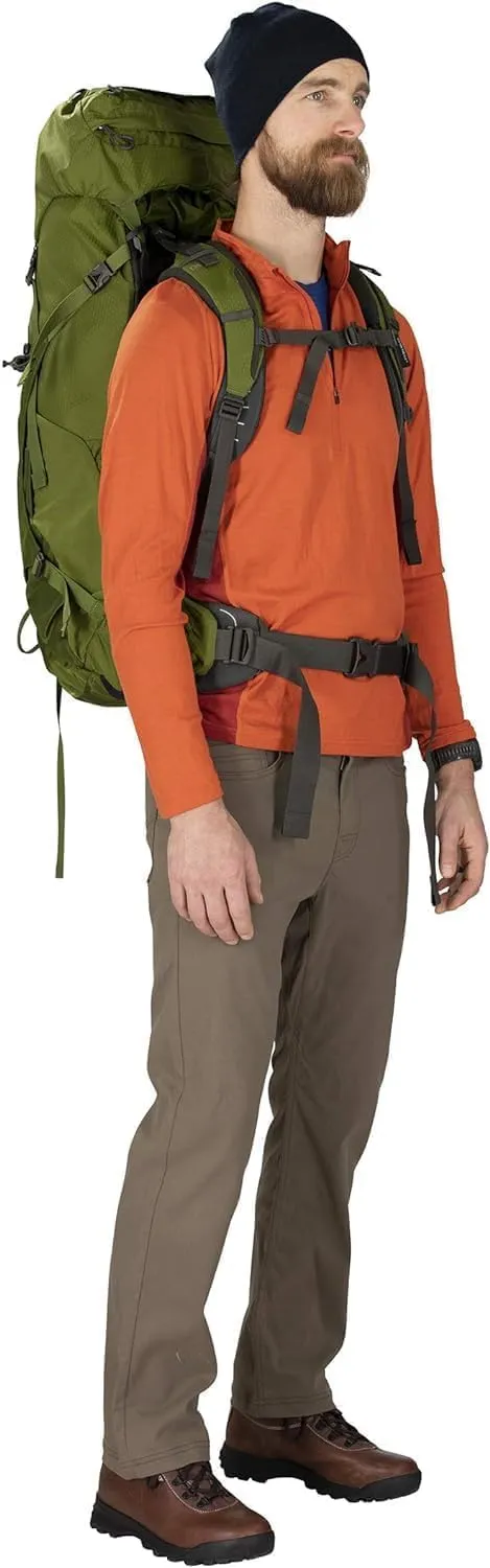 Osprey Aether 55L Men's Backpacking Backpack, Black, S/M