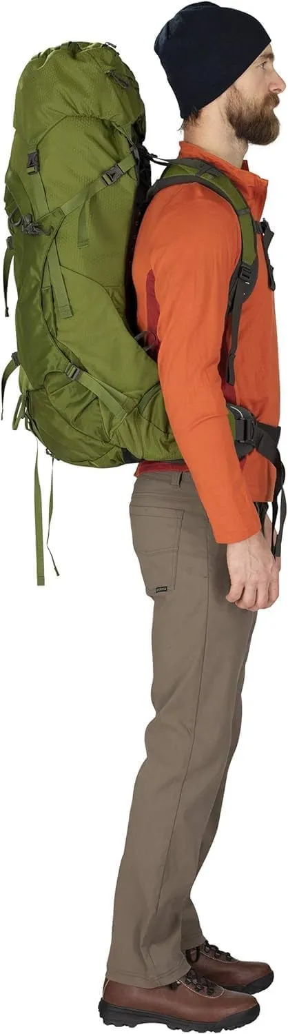 Osprey Aether 55L Men's Backpacking Backpack, Black, S/M
