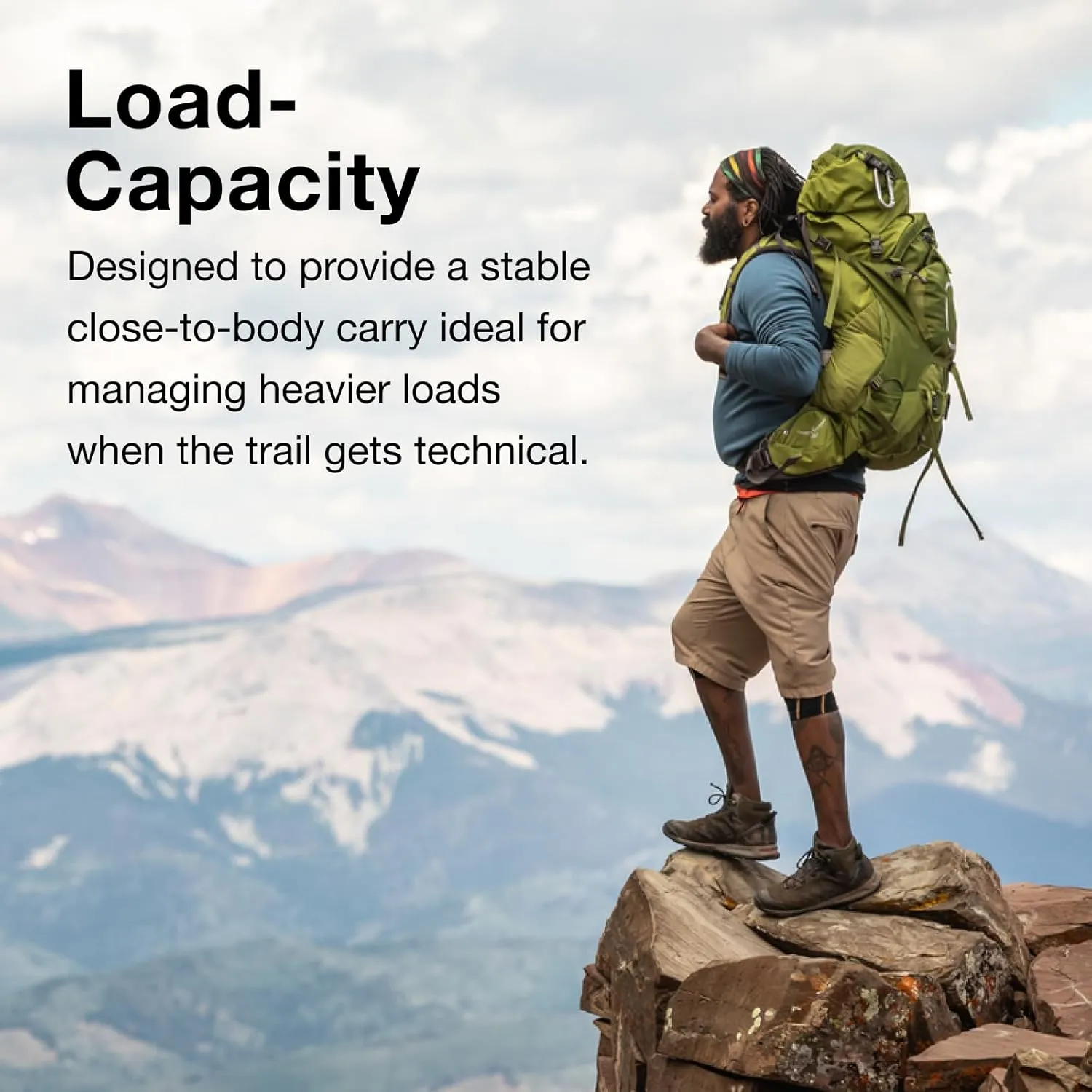 Osprey Aether 55L Men's Backpacking Backpack, Garlic Mustard Green, S/M