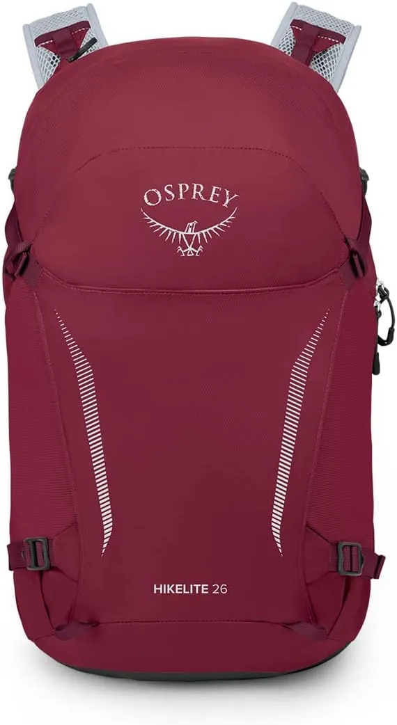Osprey Hikelite 28L Unisex Hiking Backpack, Sangria Red, S/M