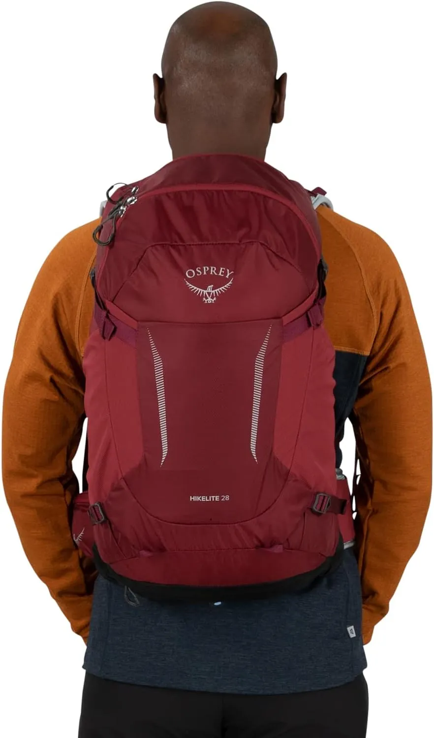 Osprey Hikelite 28L Unisex Hiking Backpack, Sangria Red, S/M