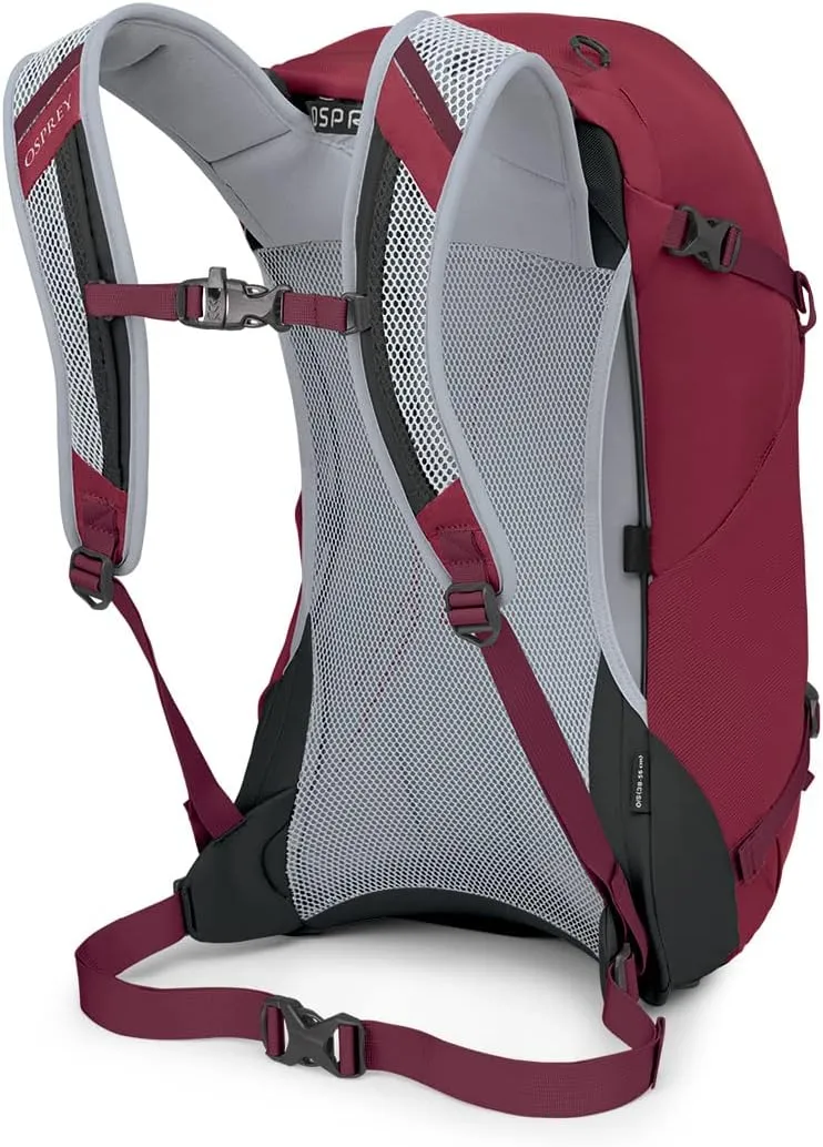 Osprey Hikelite 28L Unisex Hiking Backpack, Sangria Red, S/M