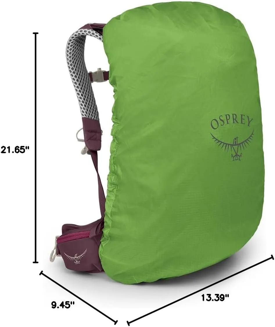 Osprey Sirrus 24L Women's Hiking Backpack, Elderberry Purple/Chiru Tan