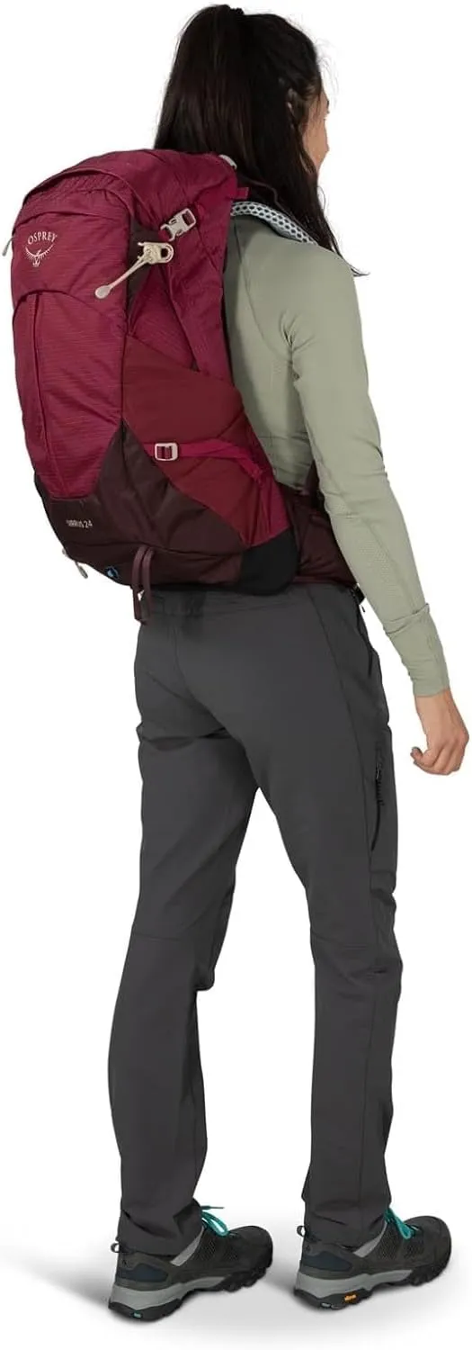 Osprey Sirrus 24L Women's Hiking Backpack, Elderberry Purple/Chiru Tan