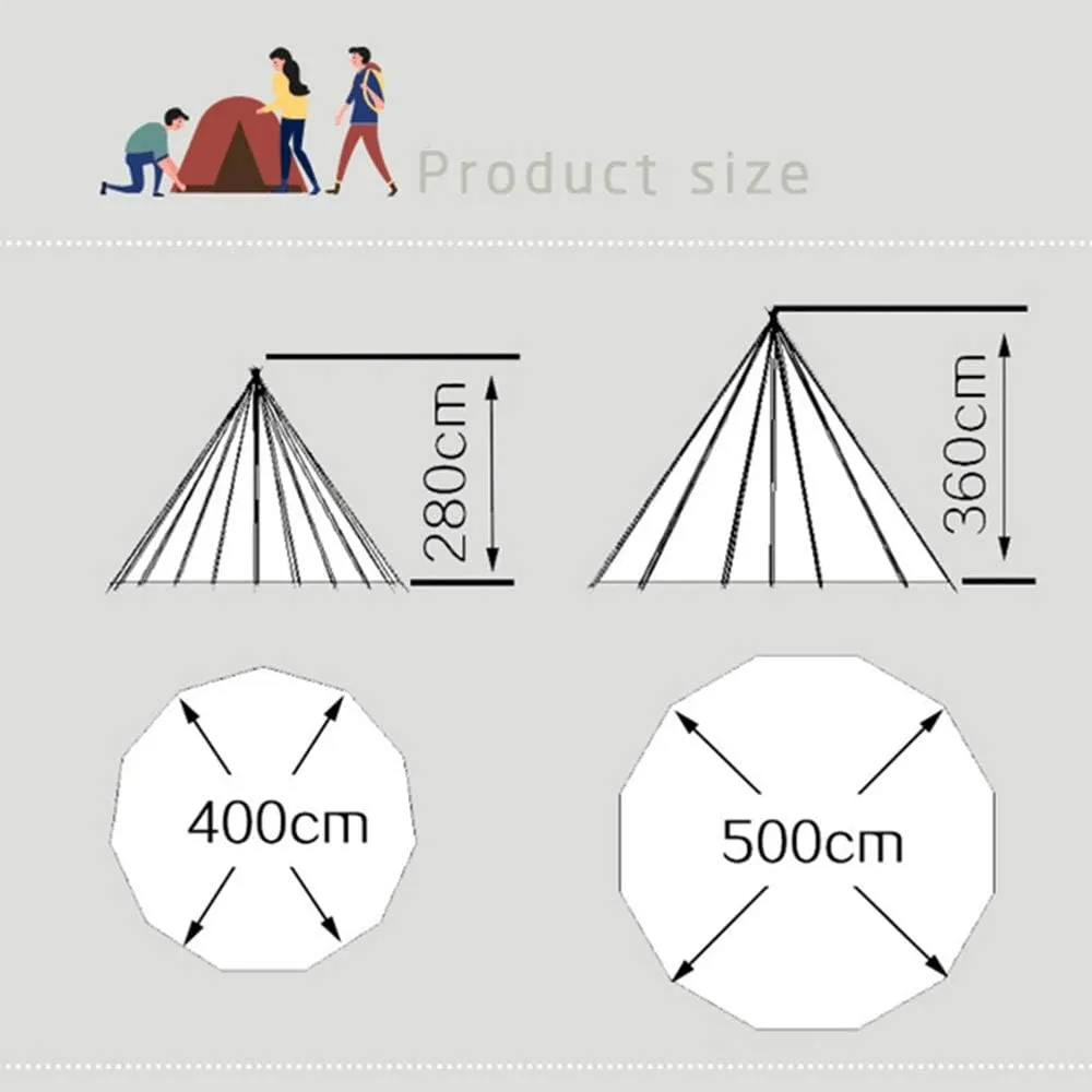 Outdoor Backpack Tent Foldable Tent Canvas Outdoor Luxury Camping Farmhouse BBQ Dining Tent Thicken Rainproof Tent Night Cat Camping Tent