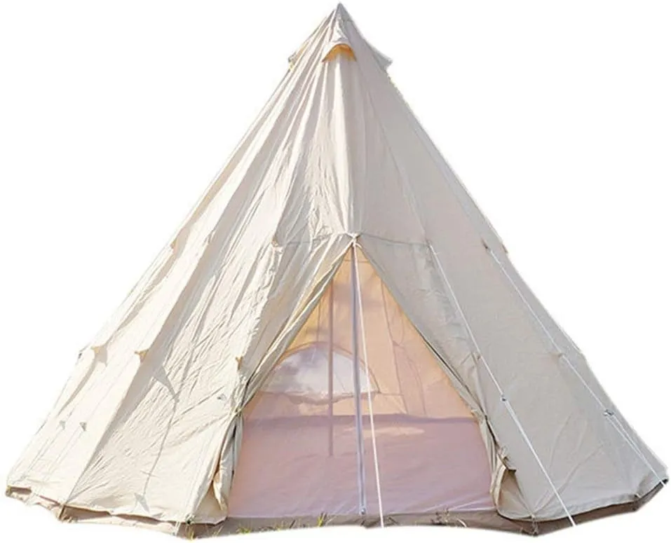 Outdoor Backpack Tent Foldable Tent Canvas Outdoor Luxury Camping Farmhouse BBQ Dining Tent Thicken Rainproof Tent Night Cat Camping Tent