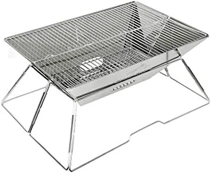 Outdoor Barbecue Portable Multifunctional Folding Stainless Steel Charcoal Picnic Camping Stove Grills Wood Burning