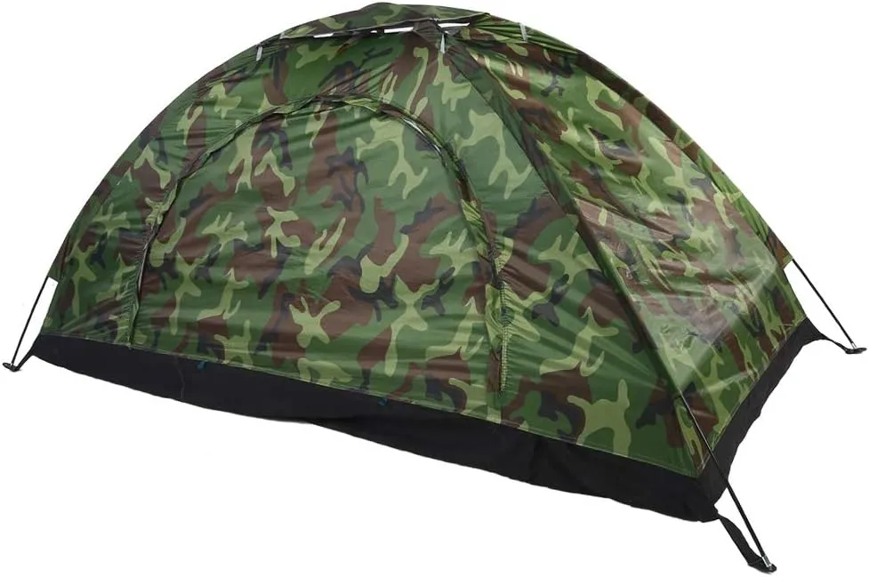 Outdoor Camouflage UV Waterproof One Person Tent Camouflage Tent Backpacking Tent Camping Tent for Camping Hiking
