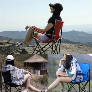 Outdoor Camp Chairs, Camping Folding Chair with Armrests Portable Bench for Fishing Beach Garden Tourist Lounge Stool Lawn Chairs Adults(Green)
